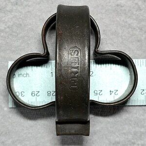 Vintage FRIES Shamrock Clover Cookie Cutter w Handle Tin Metal St Patrick's Day